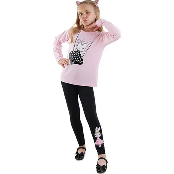 Dívčí legíny Denokids Rosa/ Schwarz 937517 110