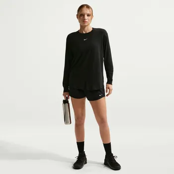 Dámské tričko Dámské funkční tričko s dlouhým rukávem Nike ONE RELAXED W FN2817-011 - XXS | UK 7,5 | US 10