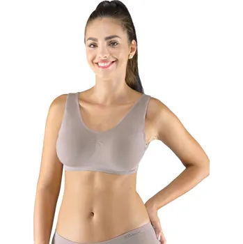 Dámské oblečení Gina sportovní podprsenka široká ramínka 07016 Tělová Vel. L/XL