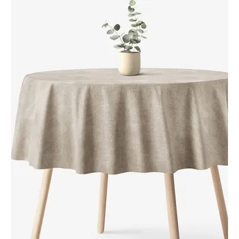 ubrus Kulatý ubrus Malaga - kávový režný Ø 200 cm