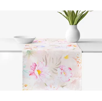 ubrus Běhoun na stůl 100% bavlněné plátno Deluxe - Divoké květy 20x120 cm