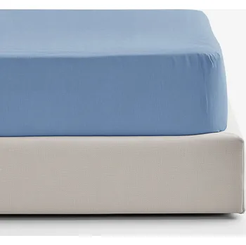 Prostěradlo Napínací prostěradlo ze lněné směsi - modré 80 x 160 cm