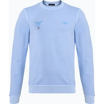 Pánská mikina Pánská mikina Aeronautica Militare Girocollo ice blue washed