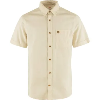 Pánská košile pánská košile s krátkým rukávem FJÄLLRÄVEN Övik Travel Shirt SS M Chalk White - S