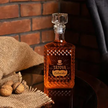 Glass Dárková karafa na Whisky - Lahvinka, se jménem