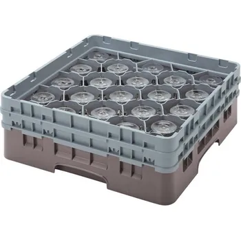 Cambro Koš Camrack 20 pozic, výška sklenice 9 cm - Hnědá| TOM, R-20S318-167
