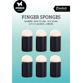 Tupovací houbičky na prst, 6 ks