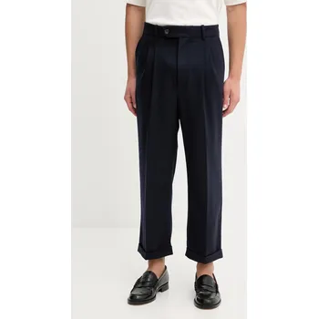 Dámské kalhoty Kalhoty s příměsí vlny Drôle de Monsieur Le Pantalon Plis Cropped I.BP192.WV008 námořnická modř 59X, vel. M