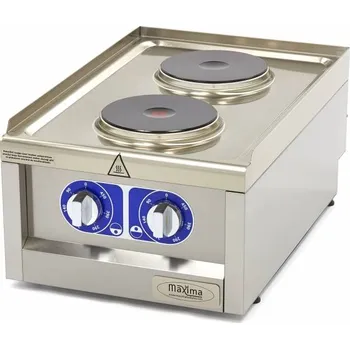 Sporák Maxima Komerční sporák - 2 hořáky - elektrický - jednoplotýnkový | Maxima, 09391550