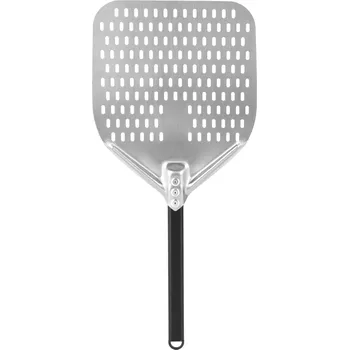Lopata na pizzu TECHNICA Perforovaná lopata na pizzu z nerezové oceli s hliníkovou úchytem, čtvercová, 310x355x660 mm | TECHNICA, Pizza Line