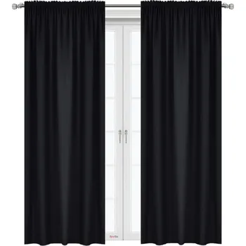 Závěs Fliying Dekorační závěs s řasící páskou Melanie 145x250 cm - černý