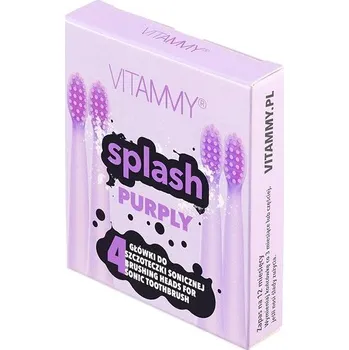 Náhradní hlavice k elektrickému kartáčku VITAMMY SPLASH, fialová/purple, 4 ks
