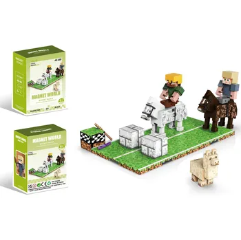 Hračka Stavebnice Magnet World jezdecké závody