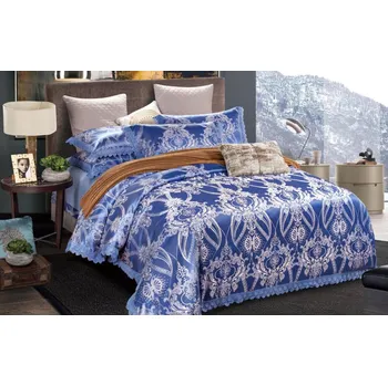 Povlečení KRÁLOVSKÉ saténové povlečení - MODRÉ