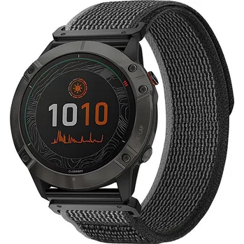 Eternico Nylon Loop Strap for Garmin QuickFit 22mm gray