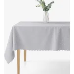 Sváteční hranatý teflonový ubrus - šedý s velkými ornamenty 100 x 140 cm