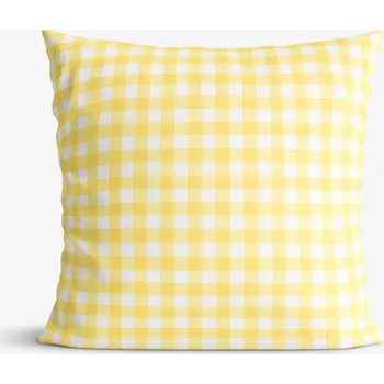 Povlak na polštářek Dekorační povlak na polštář - Žluté kostičky 40 x 40 cm