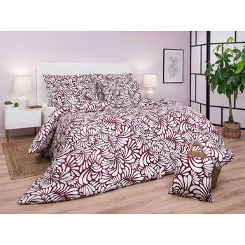 DADKA VRACOV Povlečení bavlna Iluze bordó 140x240, 70x90 cm