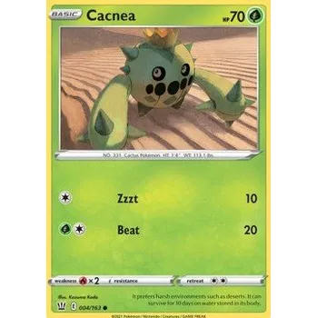 Karetní hra Pokémon BST 004/163 Cacnea - Battle Styles Stav: Near Mint, Verze: REVERSE HOLO