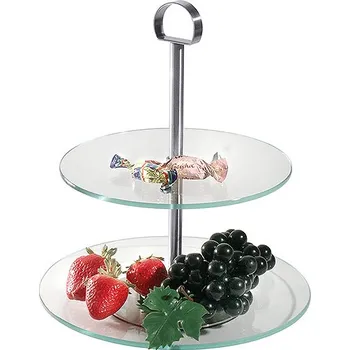 CONTACTO Etažér skleněný dvoupatrový, průměr 210/250 mm | CONTACTO, 3226/002