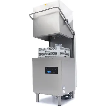 Myčka nádobí Maxima Průchozí myčka nádobí - 50x50cm - s odtokem, pomocným oplachem a mýdlovými čerpadly - 400V | Maxima, 09240080