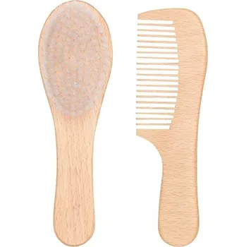 Bébé-jou Hřeben a kartáč s dřevěnou rukojetí