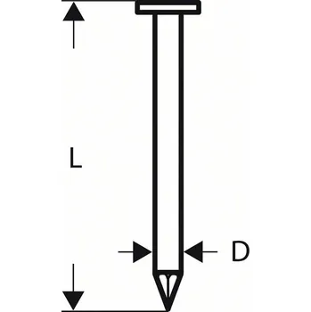 Hřebík BOSCH Hřebíky s kulatou hlavou v pásu SN21RK 90 3,1 mm, 90 mm, bez povrchové úpravy, hladký (2500 ks) 2608200031