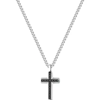 Módní doplněk Brosway Ocelový náhrdelník s křížkem Backliner BBC01 + 2 měsíce na vrácení zboží