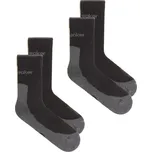 pánské ponožky ICEBREAKER Men Mer Hike+ Light Crew 2 Pack BLACK/OBSIDIAN - XL