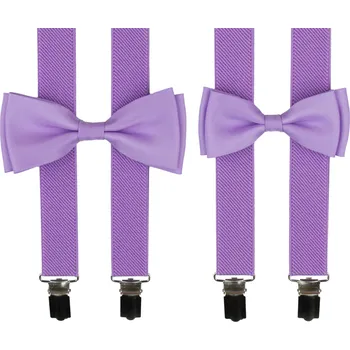 Kšandy Fialový set kšandy s motýlkem pro tátu a syna