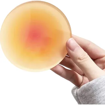 Podtácek Kulatý protiskluzový podtácek 9,8 x 9,8 x 0,5 cm Ochranná podložka pod hrnek Sklenici a hrníček na stůl oranžová