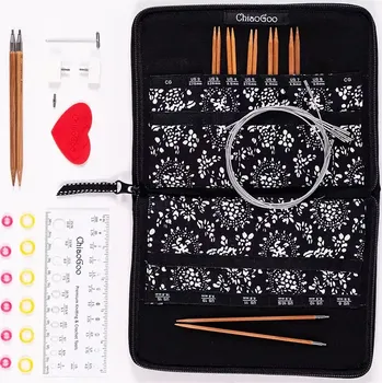 Nástroj na niť a příze ChiaoGoo Set vyměnitelných jehlic Spin Bamboo Small 13Cm (Set vyměnitelných jehlic ChiaoGoo Spin Bamboo Small 13Cm)