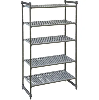 Dílenský regál Skladovací regál Camshelving Cambro Basics Plus se 4 odvětrávanými policemi, Cambro, 915x460x(H)1830mm | CBU183672V4