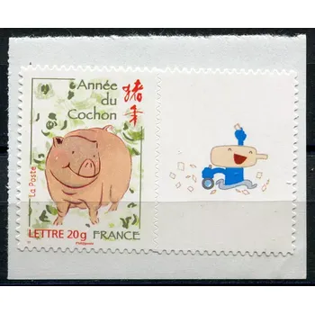 Poštovní známka Post France (2007) MiNr. 4211 ** (K) - Francie - Čínský Nový rok: Rok prasete (samolepka)