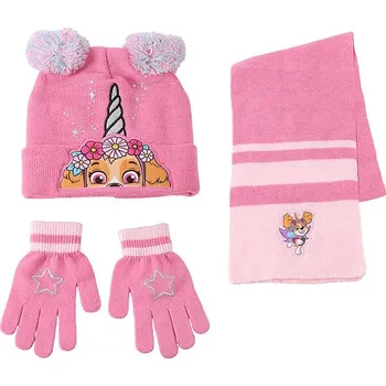 Módní doplněk Paw Patrol: Skye - čepice, rukavice, šála