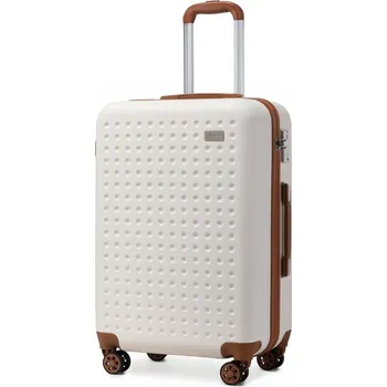 Bílý pevný luxusní kufr "Journey" s TSA zámkem - vel. XL