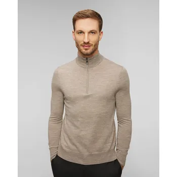 Pánská móda Béžový Pánský Vlněný Svetr Bogner Jouri 88809090-762