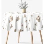 Kulatý ubrus z pevné bavlny - Beskydy Ø 110 cm