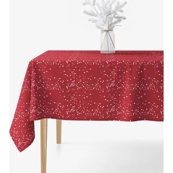 ubrus Hranatý ubrus Valencia - Hvězdičky na červené 80 x 80 cm