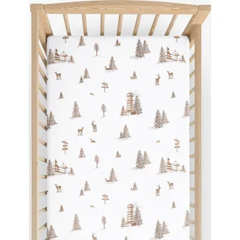 Prostěradlo Bavlněné napínací prostěradlo do dětské postýlky - Beskydy 70 x 140 cm