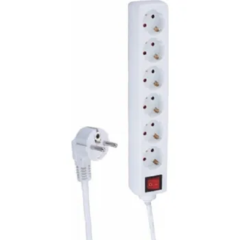 Prodlužovací kabel Prodlužovačka do domácnosti OKKO, 6 míst, 5m