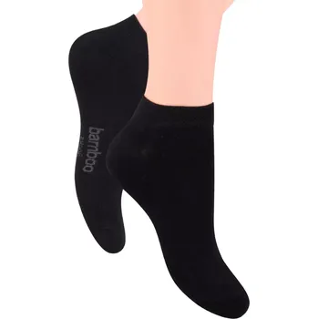 Dámské ponožky Kotníčkové ponožky Steven s bambusem 094 černé velikost 41-43
