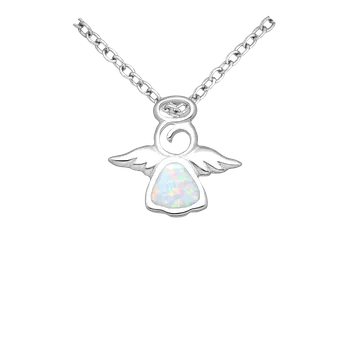 Přívěsek Prstýnkárna MICHAEL - Stříbrný přívěsek s laboratorně vytvořeným bílým opálem AG 925 ≤ 1,5 g