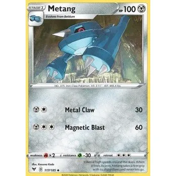 Karetní hra Pokémon VIV 117/185 Metang - Vivid Voltage Stav: Near Mint, Verze: REVERSE HOLO