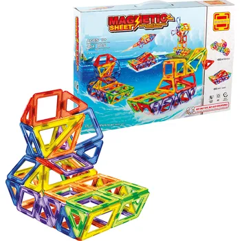 Magnetická kreslící tabulka Magnetická stavebnice 104 ks- Loď