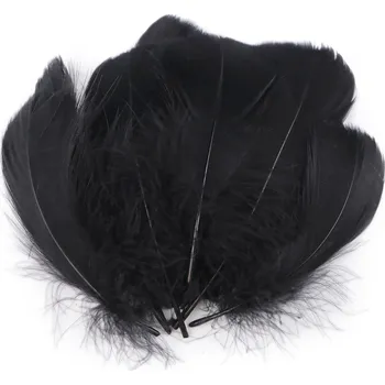 Pštrosí peří délka 6-11 cm - 20ks Barva: černá