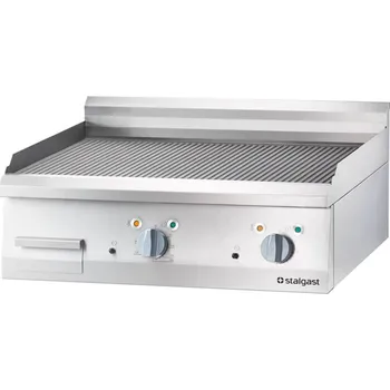 Kuchyňský gril STALGAST Dvojitá grilovací deska elektrická, vestavná, vroubkovaná 800x700x250 mm, 8,1kW | STALGAST, Linia 700