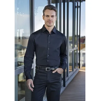 Pánská košile KARLOWSKY Pánská košile s dlouhým rukávem Active-Stretch s moderním střihem Barva: Černá, Velikost: XL