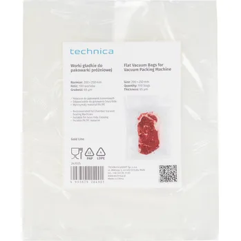 Vakuovačka TECHNICA Sáčky hladké 200x250 mm do komorové vakuové baličky, 100 ks | TECHNICA, Gold Line