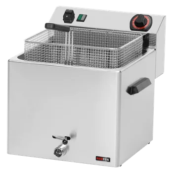 fritéza Fritéza elektrická 0,74 kW/l, 11 l stolní s výpustí 400 V | REDFOX - FE 10 T